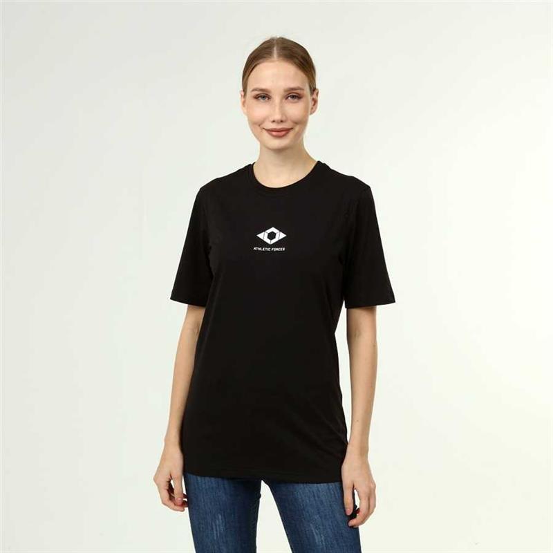 T-shirt noir en coton Active Style pour femmes
