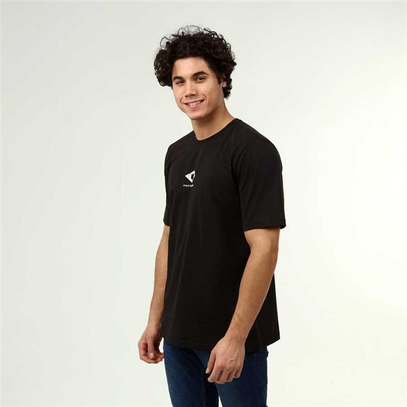 T-shirt noir en coton Active Style pour hommes