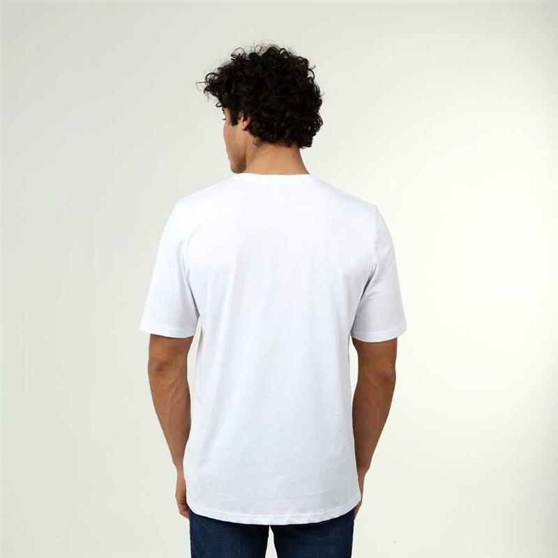 Weißes T-Shirt aus Baumwolle im aktiven Stil für Herren